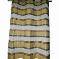 Stripe fabric made window curtain, size 140x260cm with 8 rings, standard export packing manner